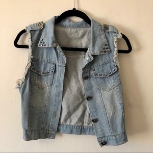 Jean studded vest